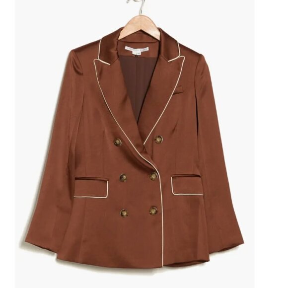 Veronica Beard Roche Dickey Blazer DARK COPPER Size 10 Q67 - Picture 1 of 13